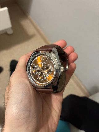 Reloj Skyline Cronógrafo Marrón y Plateado