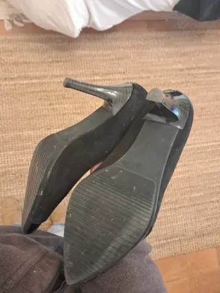 Zapatos negros ante y charol T39 Piel