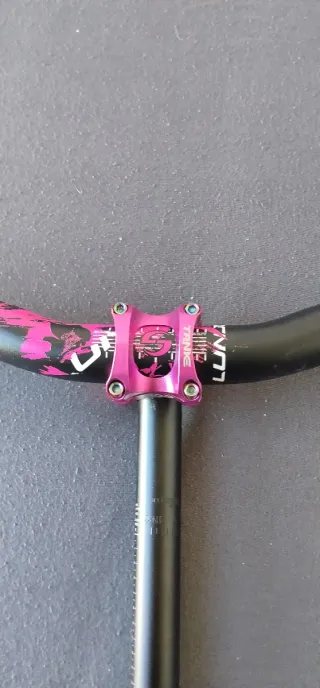 Manillar MTB Aluminio Negro/Rosa