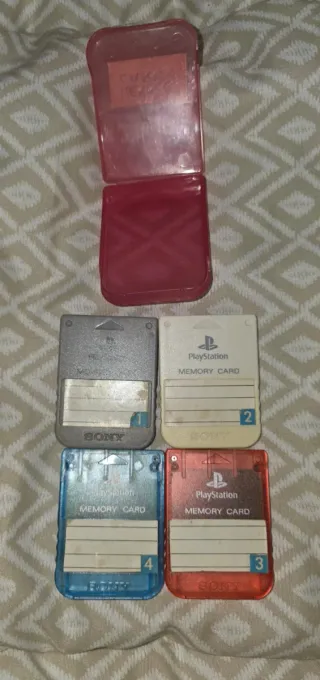 Pack 4 Tarjetas Memoria PS1 Originales