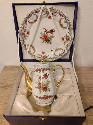 Conjunto de 2 peças de loiça decorada