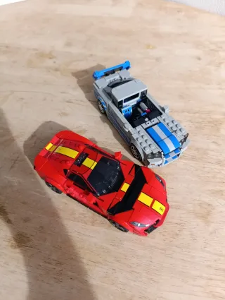 Lego coches Ferrari y Skyline fast furious