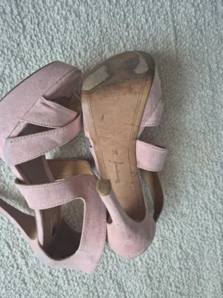 Sandalias tacón rosas n° 38