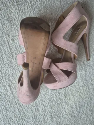 Sandalias tacón rosas n° 38