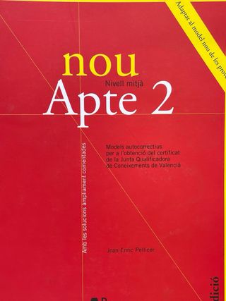 Libros de valenciano Apte+ C1 y Apte 2