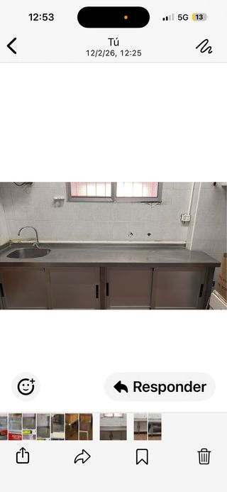 Obrador de acero inoxidable con pila