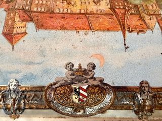 Scatola antica vintage latta baule