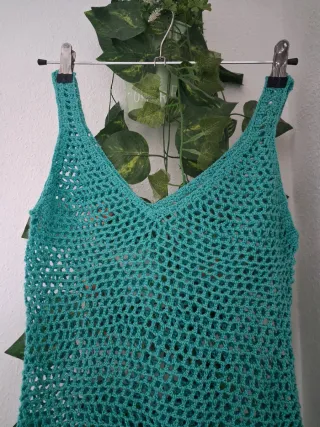 Camiseta tirantes crochet hecha a mano