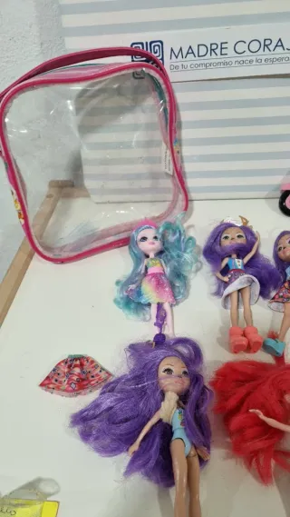 10 Muñecas Enchantimals y Moto Rosa