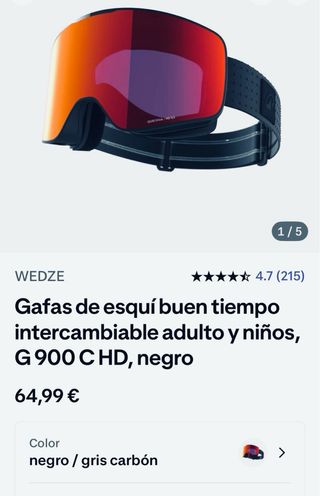 Gafas de esqui Adulto/Niño modelo S3 G900 HD
