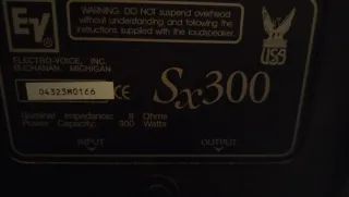 Altavoz Electro-Voice SX300 300W 8 Ohms