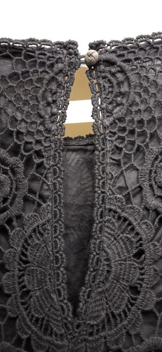 Vestido Zara Negro Encaje Talla L