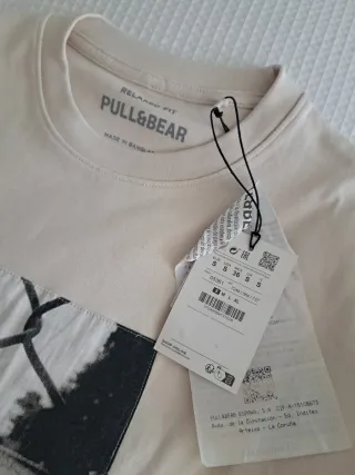 Camiseta Pull&Bear chico beige