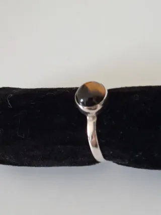 Anillo Ojo de Tigre 925 Plata