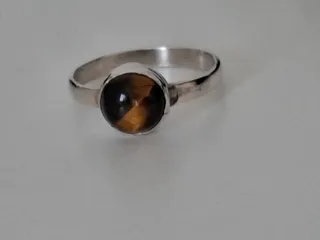 Anillo Ojo de Tigre 925 Plata