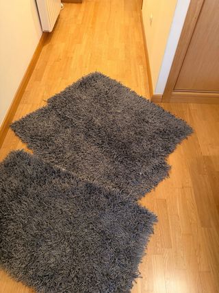 Alfombra Shaggy Gris