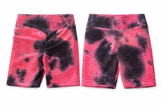 Calções Push Up Tie Dye Rosa e Preto