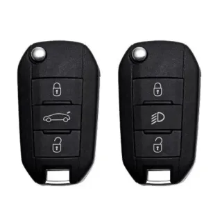 Llaves Peugeot con chip y mando a distancia