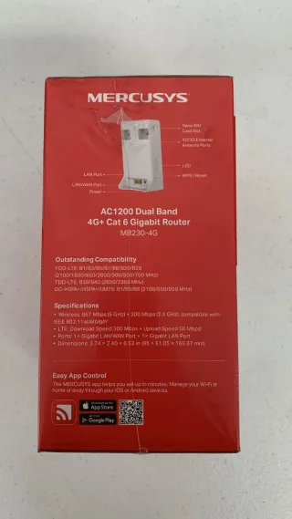 Mercusys MB230-4G, 4G+ Cat6 router