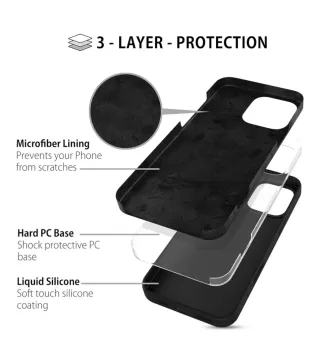 Funda MyGadget para iPhone 16 Pro Negra