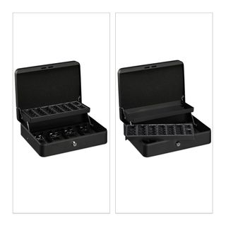 Caja Dinero Llave Bandeja Monedas 4 Compartimentos