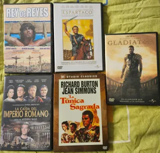 5 DVDs Cine Histórico y Épico