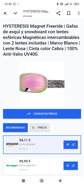 Gafas de esquí/snow Hysteresis