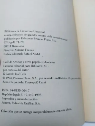 Café de artistas y otros papeles volanderos