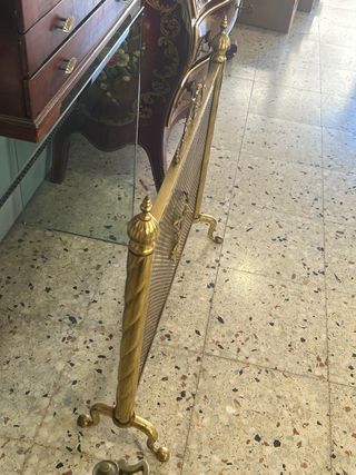 Protector chimenea bronce dorado 73 cm x 70 cm