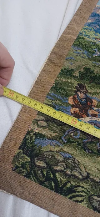 Funda cojín tapiz caza