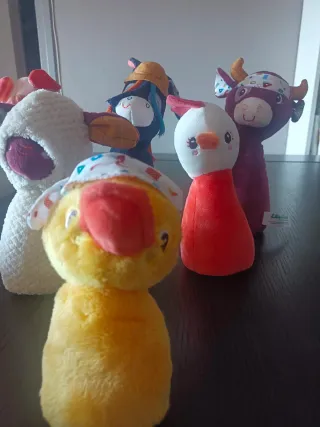 Juego Bolos Infantil Animales Peluche Lilliputiens