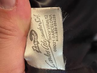 Abrigo largo gris de piel