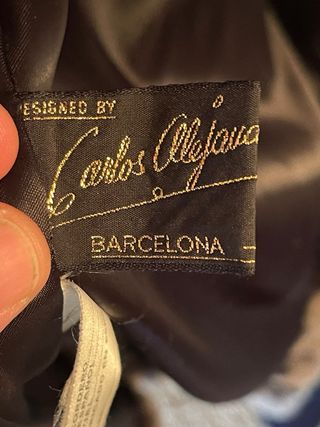 Abrigo largo gris de piel