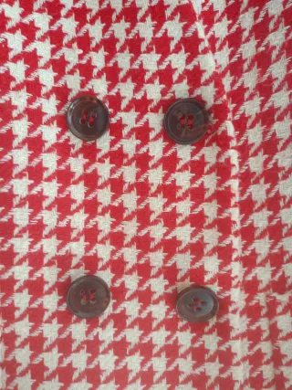 Chaqueta pata de gallo roja y blanca