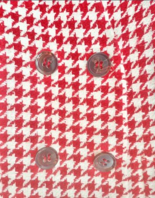 Chaqueta  pata de gallo roja y blanca.