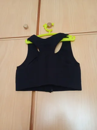 Sujetador deportivo Crivit negro con cremallera