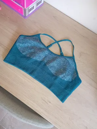 Sujetador deportivo Crivit negro con cremallera