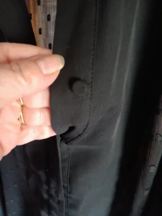 Blusa Mango Negra Transparente