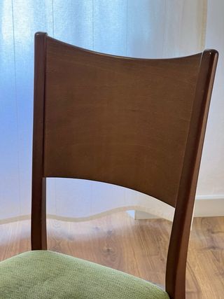 Sillas de comedor madera y tela