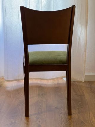 Sillas de comedor madera y tela