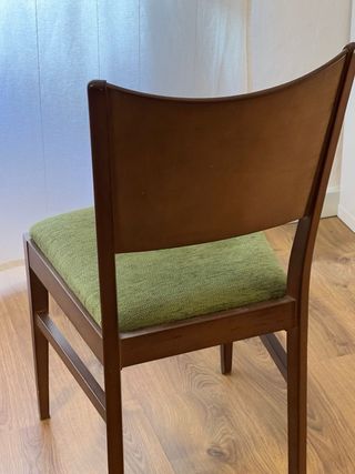 Sillas de comedor madera y tela