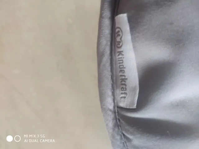 Hamaca para bebé gris y azul