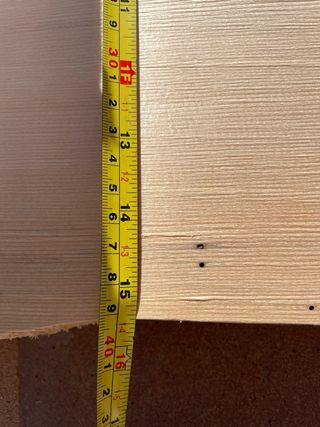 Estanteria tablero de madera natural roble, tarugo