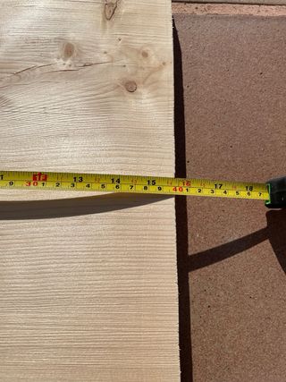 Estanteria tablero de madera natural roble, tarugo