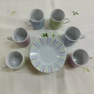 Juego de café 6 servicios porcelana