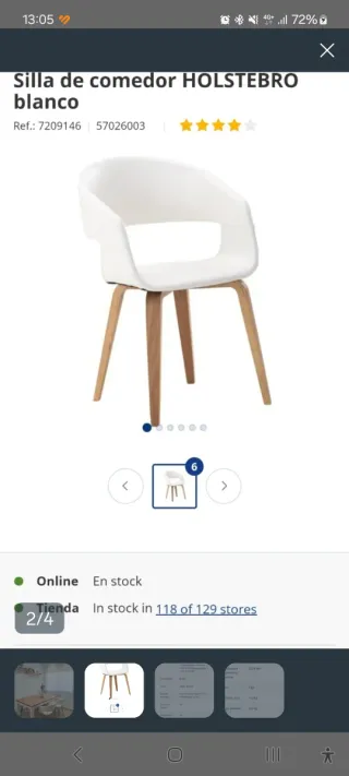 Patas Sillas Holstebro Jysk Madera