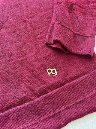 Jersey burdeos lana merino Purificación García