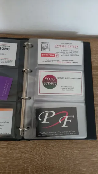 Carpeta de tarjetas a cuadros