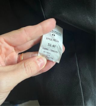 Cappotto lana fantasia multicolor donna