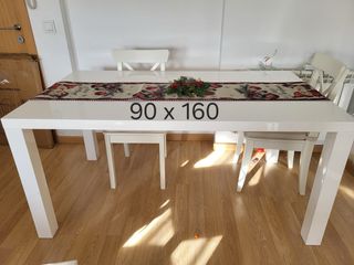 Mesa de comedor blanca 90x160